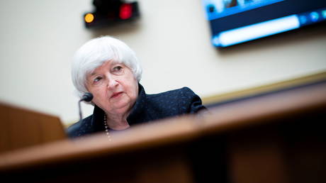 Treasury Secretary Janet Yellen attends the House Financial Services Committee hearing in Washington, US, September 30, 2021. © Al Drago / Pool via REUTERS