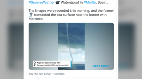Amazing waterspout filmed in skies of Melilla, Spain (VIDEOS)