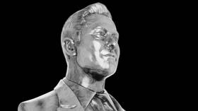 Tesla car melted down into bust of Elon Musk