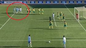 Is this the most bizarrely effective free-kick routine ever? (VIDEO)