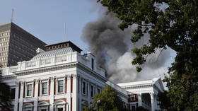 WATCH: Parliament on fire in Cape Town