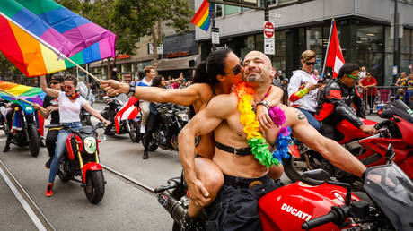 FILE PHOTO. Annual Gay Pride Parade in San Francisco, California in 2019. ©Gabrielle Lurie / San Francisco Chronicle via Getty Images