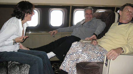 FILE PHOTO: French fashion agent Jean-Luc Brunel is pictured together with Jeffrey Epstein and Ghislaine Maxwell.
