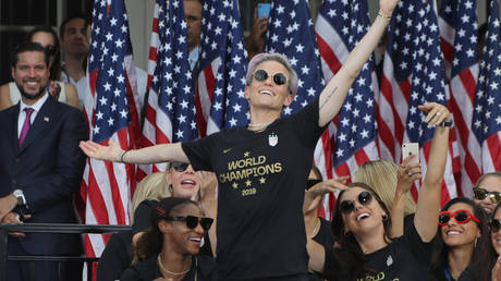 Megan Rapinoe was part of the World Cup-winning US team. © Bruce Bennett/Getty Images