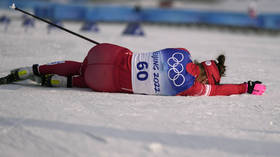 Russian skier collapses in despair after Beijing medal agony