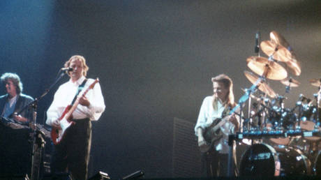 File photo: David Gilmour (middle) performs with Pink Floyd in Minneapolis, Minnesota on May 24, 1988.