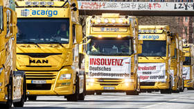 German truckers protest rising fuel prices (VIDEO)