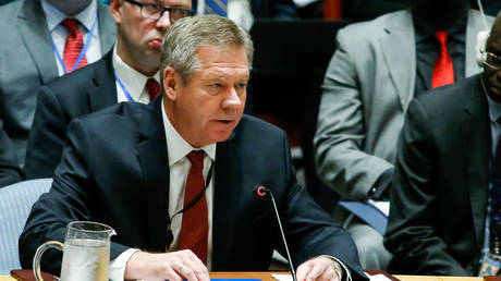 FILE PHOTO: Gennady Gatilov speaks to members of the UN Security Council during a meeting at the United Nations headquarters in New York, April 28, 2017 © Getty Images / Eduardo Munoz Alvarez