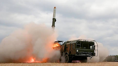 Russia’s nuclear-capable Iskander mobile short range ballistic missile launcher. © Sputnik / Russia’s Defense Ministry