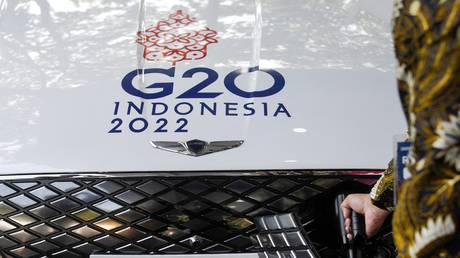 FILE PHOTO An electric car prepared for a G20 conference in Indonesia. ©SONNY TUMBELAKA / AFP
