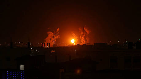 Israel hits targets in Gaza second time in two days