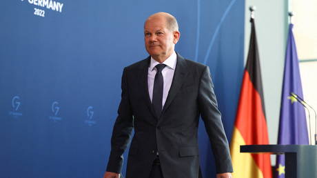 Архивное фото: канцлер Германии Олаф Шольц в Берлине, 19 апреля 2022 г. © LISI NIESNER / POOL / AFP