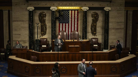 The US House of Representatives chamber on March 01, 2022, Washington, DC, US