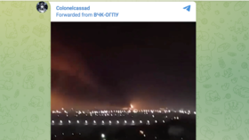 Oil depot on fire in Russian city close to border with Ukraine