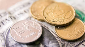 Ruble hits near 2-year high against euro