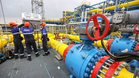 俄罗斯天然气工业股份公司在与中国接壤的俄罗斯阿穆尔地区的天然气加工厂。  © 人造卫星 / Pavel Lvov
