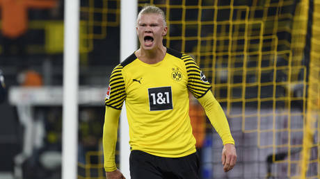 Erling Haaland is on his way to England. © Max Maiwald / DeFodi Images via Getty Images