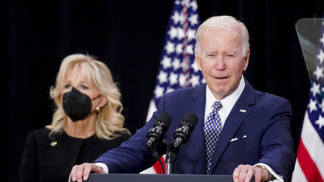 Joe Biden speaks at the Delavan Grider Community Center in Buffalo, New York, May 17, 2022 © AP / Andrew Harnik