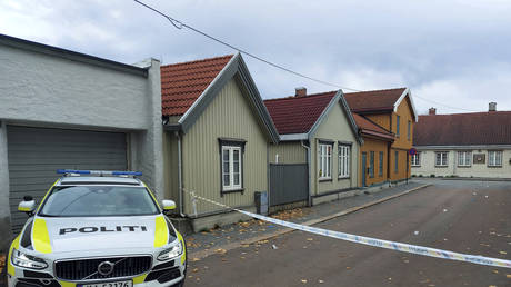 FILE PHOTO. Police cordon off one of the sites, Norway. October 14, 2021