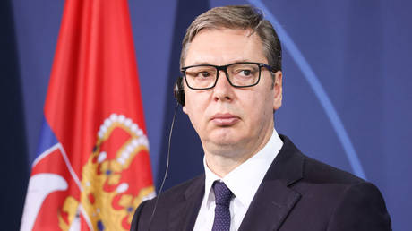 File photo: Serbian President Aleksandar Vucic May 4, 2022