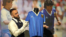 Maradona’s iconic ‘Hand of God’ shirt sells for record price