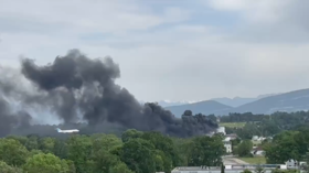 Massive fire stops arrivals at Swiss airport (VIDEO)