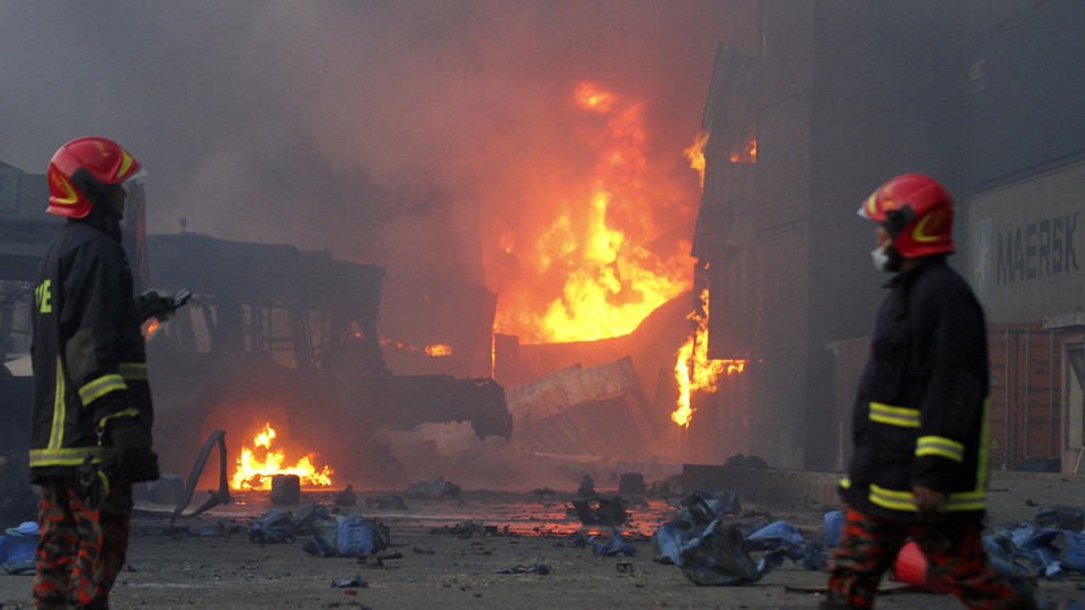 Dozens killed in container depot fire