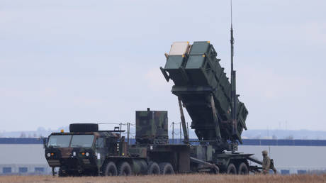 A U.S. Army MIM-104 Patriot anti-missile defence launcher, March, 2022, Rzeszow, Poland