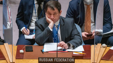 File photo: Deputy Permanent Representative of Russia to the United Nations  Dmitry Polyanskiy at the UN Security Council