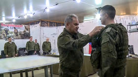 Russian defense minister inspects troops in Ukraine