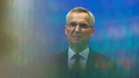 NATO Secretary General Jens Stoltenberg listens to questions during a media conference at NATO headquarters in Brussels, Wednesday, June 15, 2022.