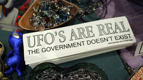 FILE PHOTO: Souvenirs are seen at the annual International UFO Congress Convention in Laughlin, Nevada.