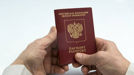 FILE PHOTO: A Russian passport
