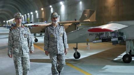 FILE PHOTO. Senior Iranian officers visit an underground drone base. ©Iranian Army Office via Global Look Press