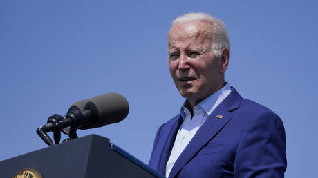 Joe Biden speaks about climate change at Brayton Power Station, Somerset, Massachusetts, July 20, 2022 © AP / Evan Vucci
