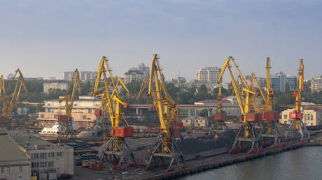 FILE PHOTO. A port in Odessa, Ukraine.