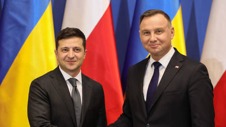 Vladimir Zelensky and Andrzej Duda, Poland, January, 2020