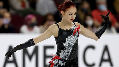 Trusova prévoyait d'emmener ses talents en Suède.  © Matthew Stockman / Union internationale de patinage via Getty Images