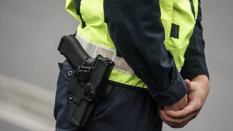 A police officer in Riga, Latvia, 2019. © Sputnik