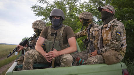Soldiers of the special operations unit of Ukraine.