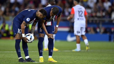 Tensions are simmering between Neymar and Mbappe, according to reports. © Aurelien Meunier / PSG via Getty Images