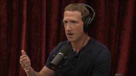 Meta CEO Mark Zuckerberg is seen during an appearance on the Joe Rogan Experience podcast, August 25, 2022.