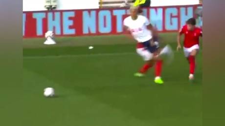 Brazilian footballer poleaxed after showboating (VIDEO)