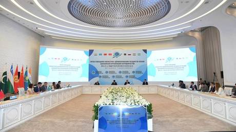 FILE PHOTO: The 5th Meeting of Ministers of Health of the Shanghai Cooperation Organization held in Tashkent, Uzbekistan on June 08, 2022. © Uzbek Health Ministry / Handout / Anadolu Agency via Getty Images