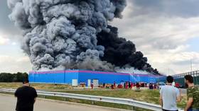 Inferno engulfs warehouse of major Russian online retailer (VIDEO)