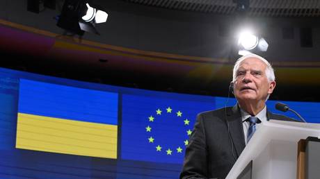 EU foreign policy chief Josep Borrell speaks at an EU-Ukraine Association Council meeting on September 5, 2022 © AFP / John Thys