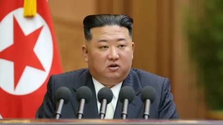North Korean leader Kim Jong-un addresses his country's parliament, September 9, 2022.