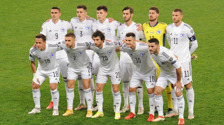 The Bosnia and Herzegovina team are due to head to Russia. © Mykola Tys / SOPA Images / LightRocket via Getty Images