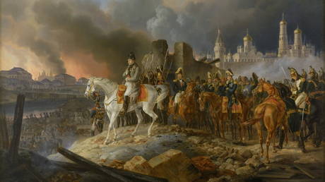 'Napoleon in burning Moscow' by Adam Albrecht