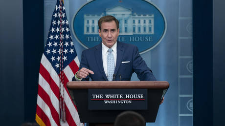 John Kirby speaks during a briefing at the White House in Washington, DC, September 13, 2022